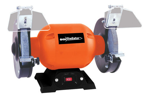 Esmeril De Banco Gladiator Ab406/2/220/50 De 50 Hz Naranja 250 W + Accesorio