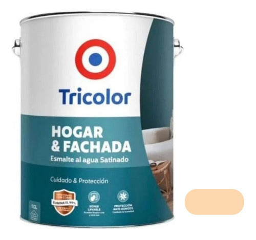 Esmalte Al Agua Satinado 1gln Damasco Tricolor