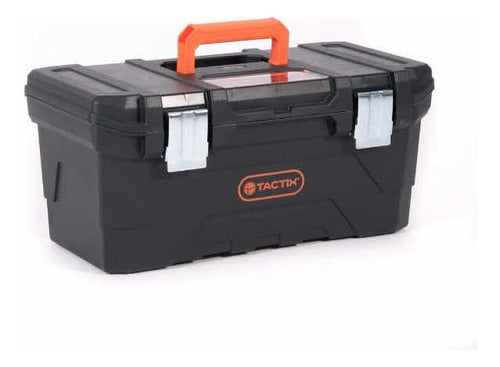 Caja Herramientas Plástica 20¨ Con Bandeja Tactix Color Negro