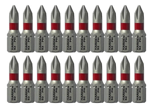 Set 20 Puntas Phillips Ph2x25mm Harden