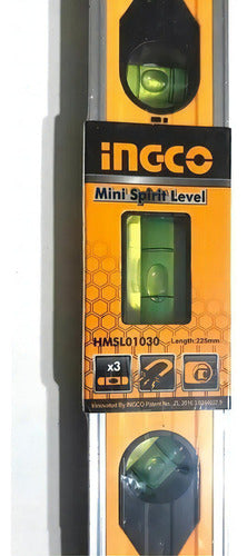 Nivel Torpedo Ingco Aluminio Magnético 22,5 Cms 3 Aguas