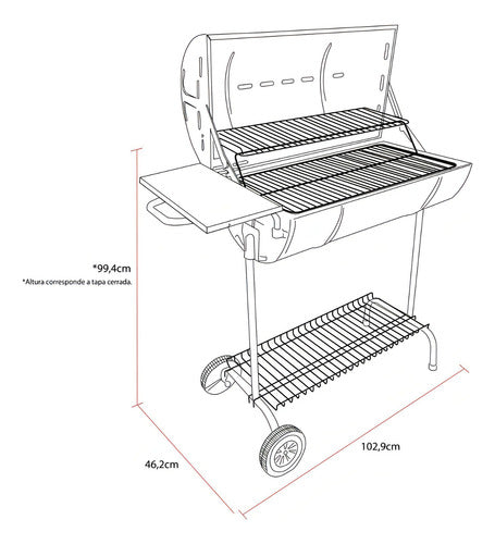 Parrilla Rodeo Con Tapa
