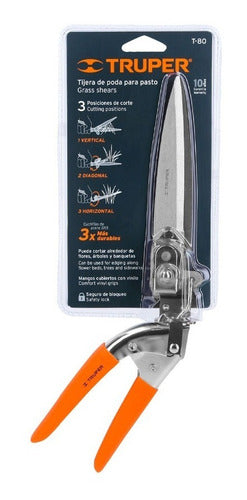 Tijera P/césped De 3 Posiciones Para 1 Mano T-80 Truper