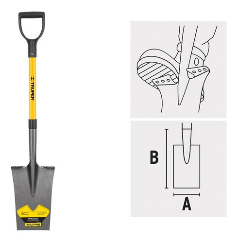Pala Tru Glass Escarramán Riego 39 Con Mango Fibra Truper