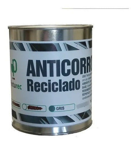 Anticorrosivo Reciclado Pinturec Satinado Negro 1/4 De Galon