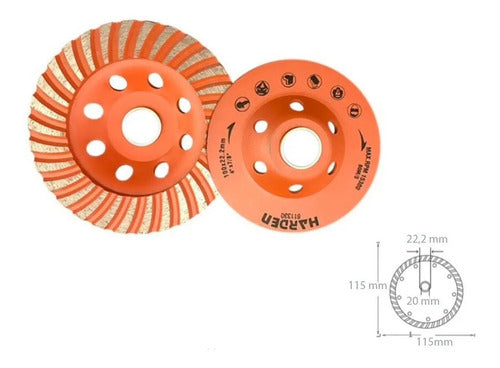 Disco De Pulir 115mm Diamantado 4 1/2 Seco Harden