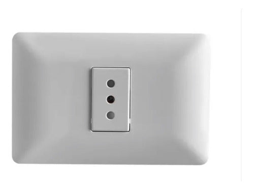 Tomacorriente Enchufe Simple Blanco 10a 220v Stanford 2und