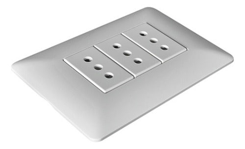 Enchufe Tomacorriente Triple Blanco 220v Sec