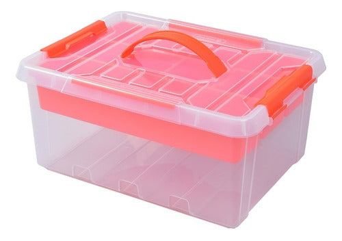 Caja Plastica Bandejas Independientes Merceria Quincalleria