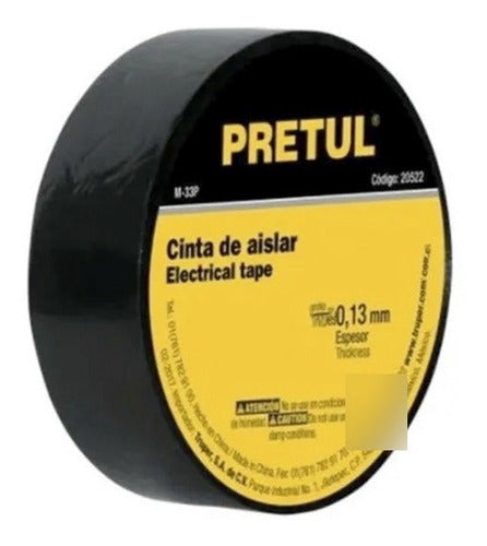 Huincha Aisladora Negra 18mx 19mm M-33p Pretul