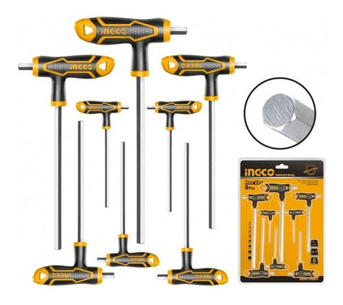 Set 8 Llaves Allen Tipo T 2-10mm Ingco