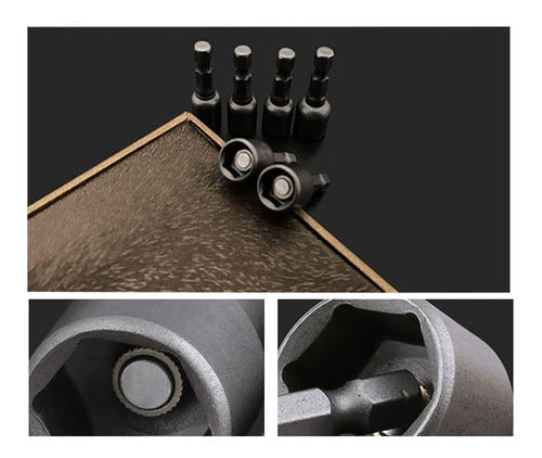 Adaptador Atornillador 10mm Dado Magnético 3 Piezas Harden