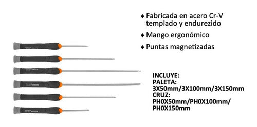 Set Kit Juego Destornillador Precision 6 Piezas / Harden