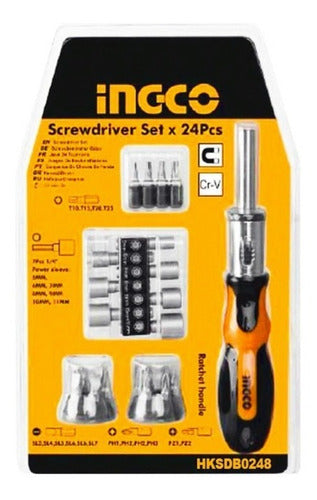 Set Destornilladores 24 Piezas Ingco Sl/ph/pz/t