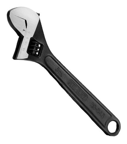 Llave Francesa Stanley Negra 6 Pulgadas