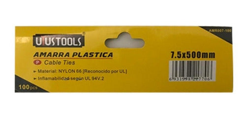 Amarra Plastica Blanca 7,5x500mm