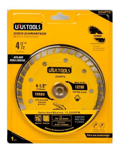 Disco Diamantado Profesional Turbo Uyustools 4pulgadas 115mm