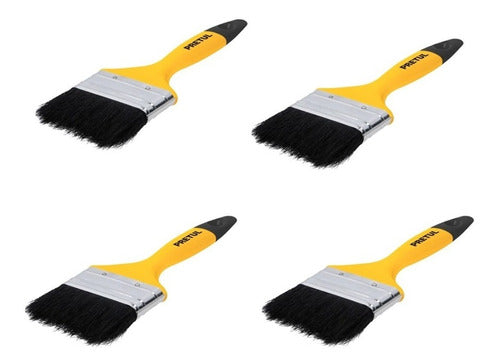 Brocha Mango Plastico 4´´ Brp-4 Pretul Pack 4 Und