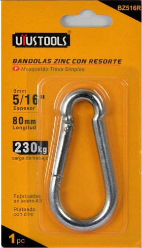 Mosqueton Zinc Con Resorte 5/16 - 5 Unidades - Uyustools