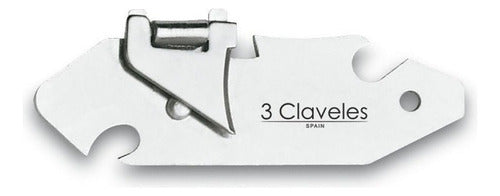 Abrelatas Explorador 8cm Niquelado 3 Claveles 503