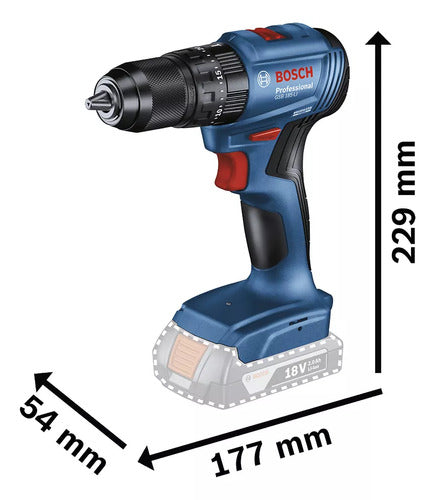 Taladro Percutor Inalámbrico 1/2 Bosch Gsb 185-li 18v Sin bateria