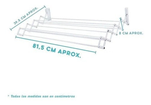 Tendedero Secador Ropa Retráctil De Pared Mural Extensible