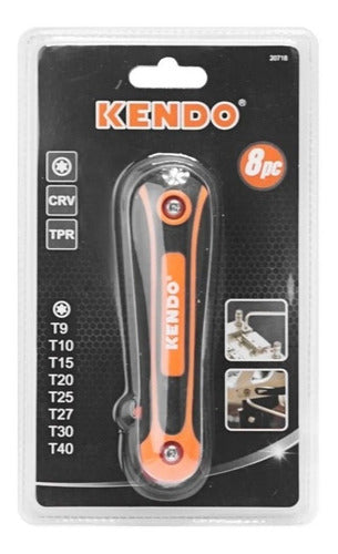 Llave Allen Cromada Plegable Pta.torx Jgo.8 Pzas