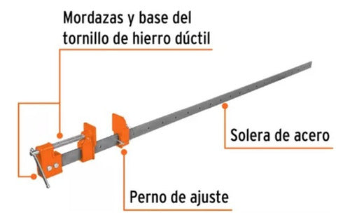 Prensa Truper Tipo Sargento 60 Cms.