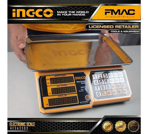 Balanza Digital 30kg Ingco