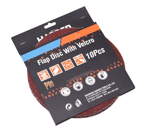 Disco Base Velcro 5´´ + 40 Lijas #40-60-80-120 Harden