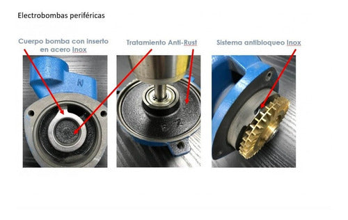 Electrobomba Periférica Aquastrong 0,5hp 1 X1 Succion Latera