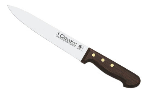Cuchillo Cocinero Tres Claveles Inox Mgo Mad 25cms 1076