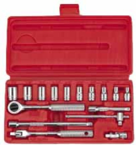Llave Dado Crossman 1/4 Dr Jgo.16 Pzs