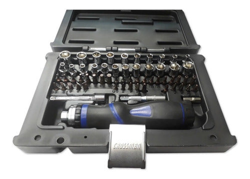 Llave Dado Y Puntas Crossman 1/4 Jgo.61 Pzas.