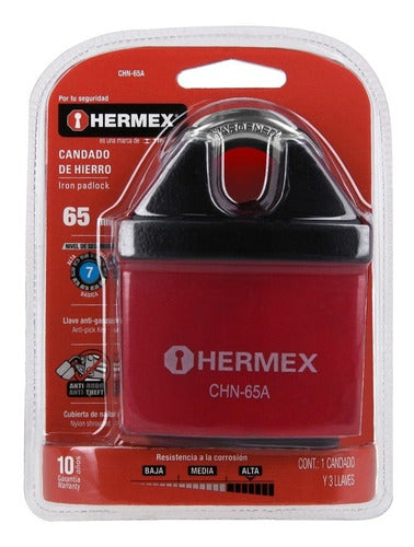 Candado Hierro Hermex-truper Alta Seguridad 65mm #chn-65a