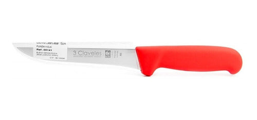 Cuchillo Tres Claveles Proflex 15 Cms Mgo.rojo Deshuesar