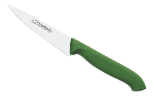 Cuchillo Verdura Tres Claveles Proflex Mango Rojo 10 Cms