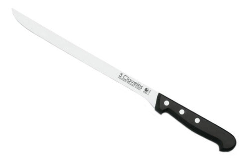 Cuchillo Tres Claveles Inox Mango Abs 30cms Jamonero