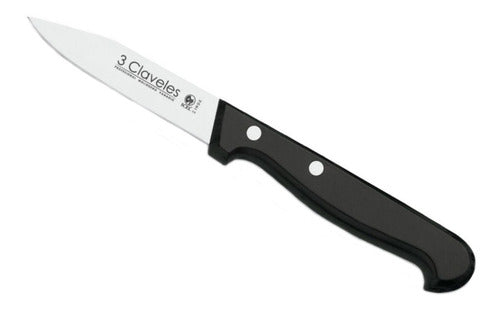 Cuchillo Tres Claveles Inox Mango Abs 8cms Mondador