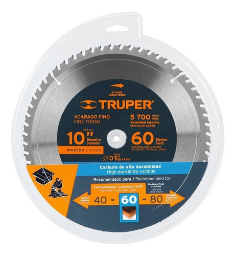 Sierra Circular Truper P/madera 10 X 60 Dts.