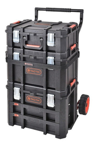 Caja Herramientas Tactix Modular 3 En 1 C/ruedas