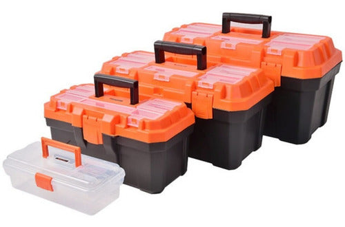 Caja Herramientas Plastica Tactix Juego 4 En 1