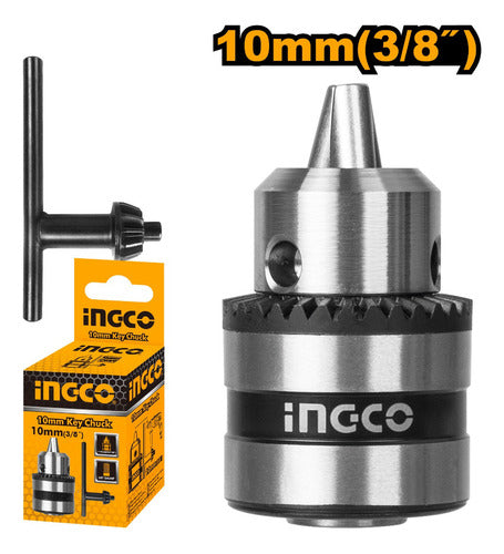 Mandril Portabrocas 0.8-10mm Con Llave Rosca 3/8'' Sertec