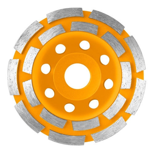 Disco Copa Diamantado Pulir Turbo 115mm Doble Segmento Ingco Color Unico Color