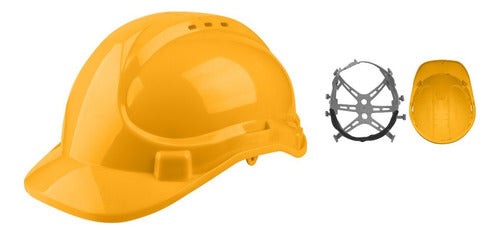 Casco Seguridad Obra Blanco Ingco Hsh209