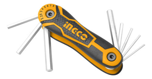 Juego Llaves Allen Hexagonales 2-8mm Ingco Hhk14081