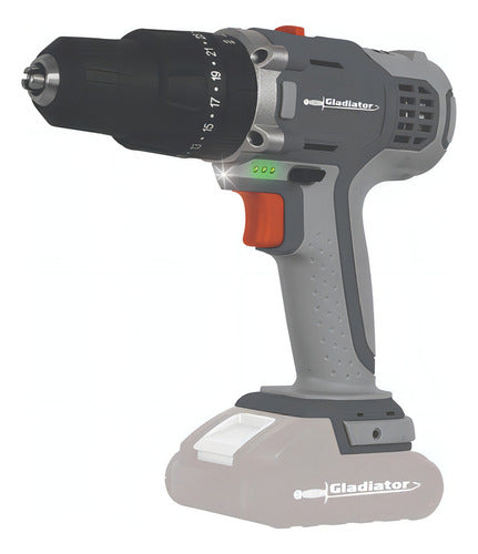 Taladro Inalambrico 18v Sin/bat Gladiator Tp 613/18 Color Gris