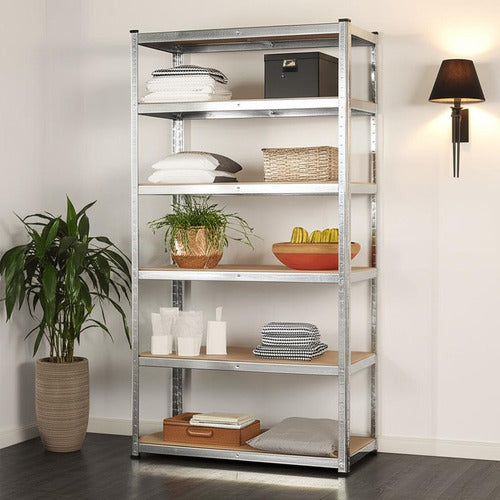 Estante Rack Metalico 180 X 90 X 40 Galvanizado Imsi Home Color Plateado