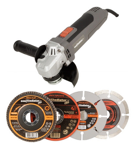 Esmeril 4 1/2' 700w Color Gris Mas 4 Discos Vel/var Aa 415/2/220