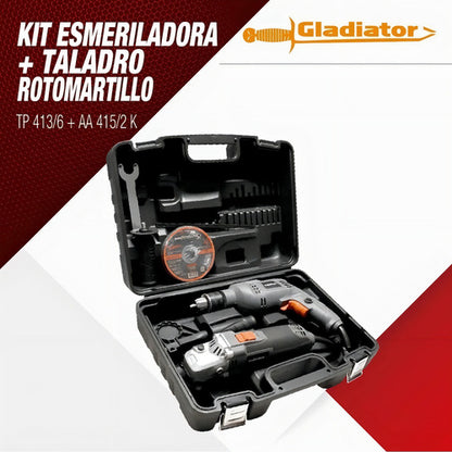 Combo Amoladora Angular 700w + Taladro Percutor 650w +discos